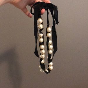 Jcrew Ribbon Chunky “Pearl” Necklace
